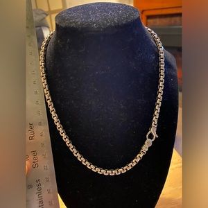 JAI by John Hardy Sterling Silver Box Chain Necklace FIRM